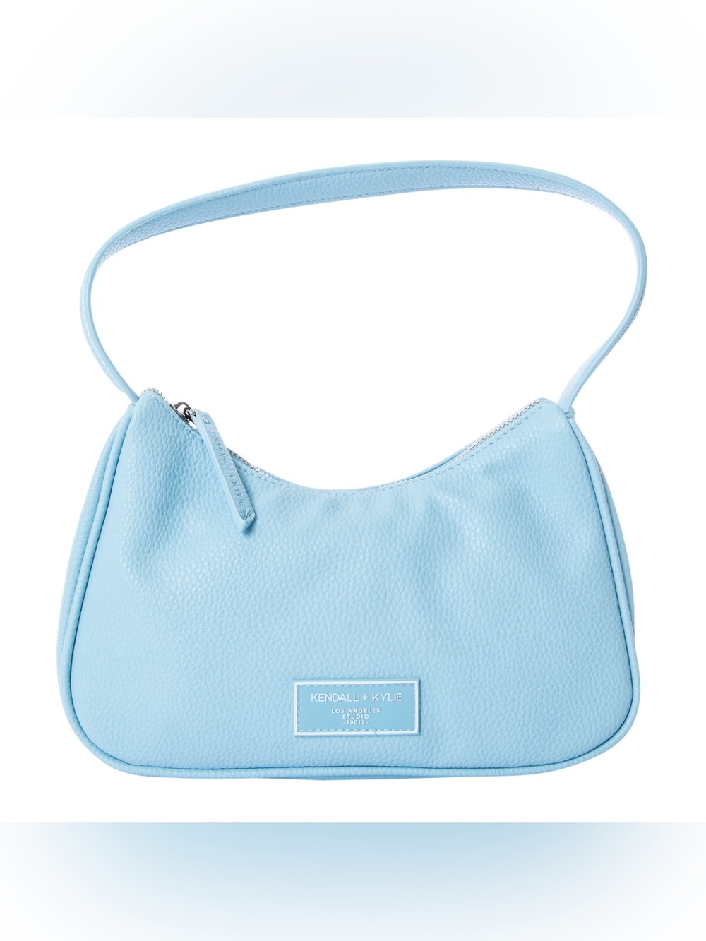 Kendall & Kylie Pastel Blue Pebbled Vegan Leather Shoulder Bag, Good condition